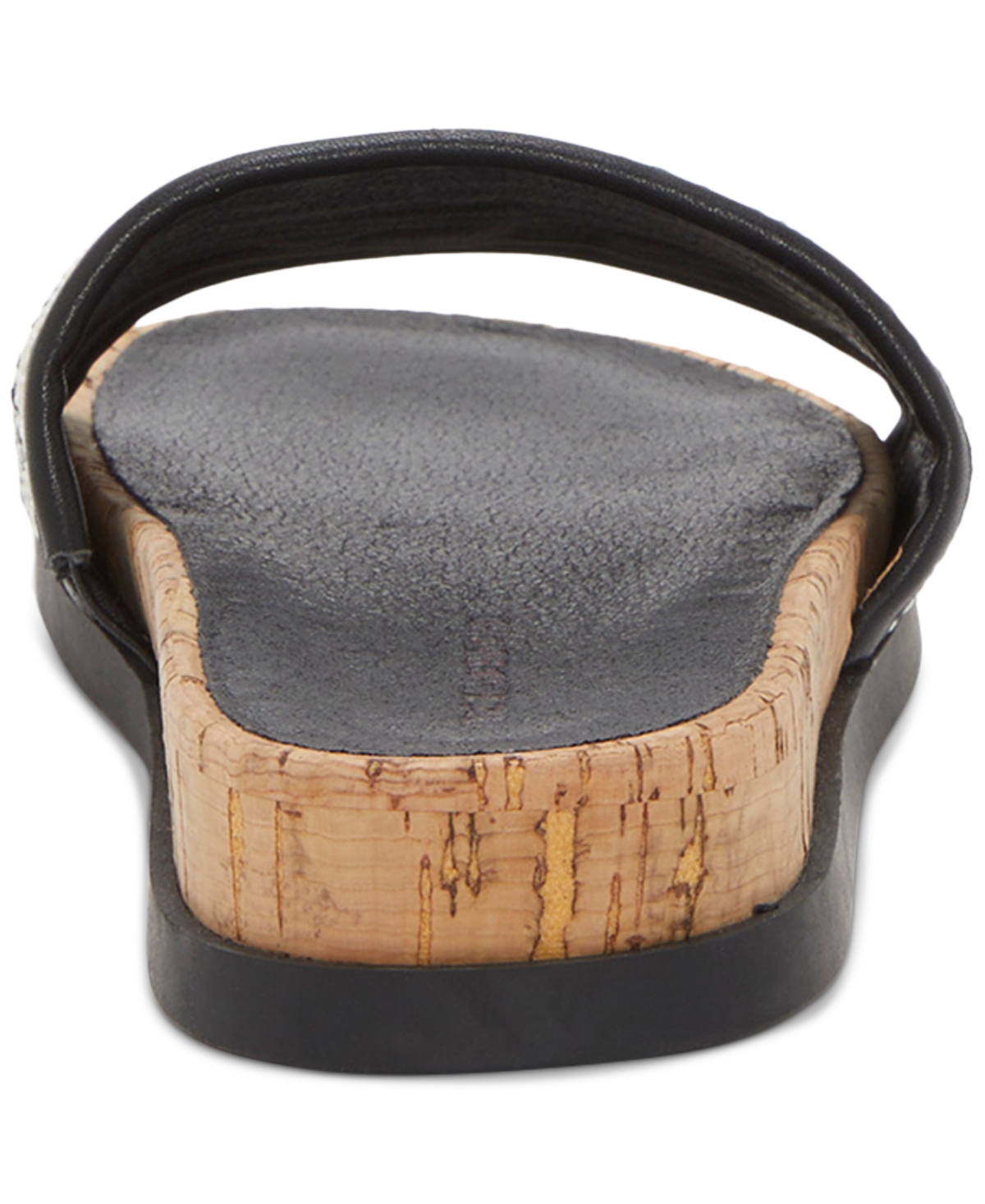 Shop Lucky Brand Women's Dylina Cork Platform Slide Sandals In Black Multi Raffia