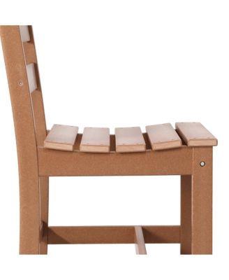 6-Piece Outdoor HDPE Rectangular Patio Dining Table Set with Bench