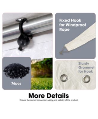 12x20ft Carport Canopy Cover, Waterproof & UV Tarp with Elastic Buckles