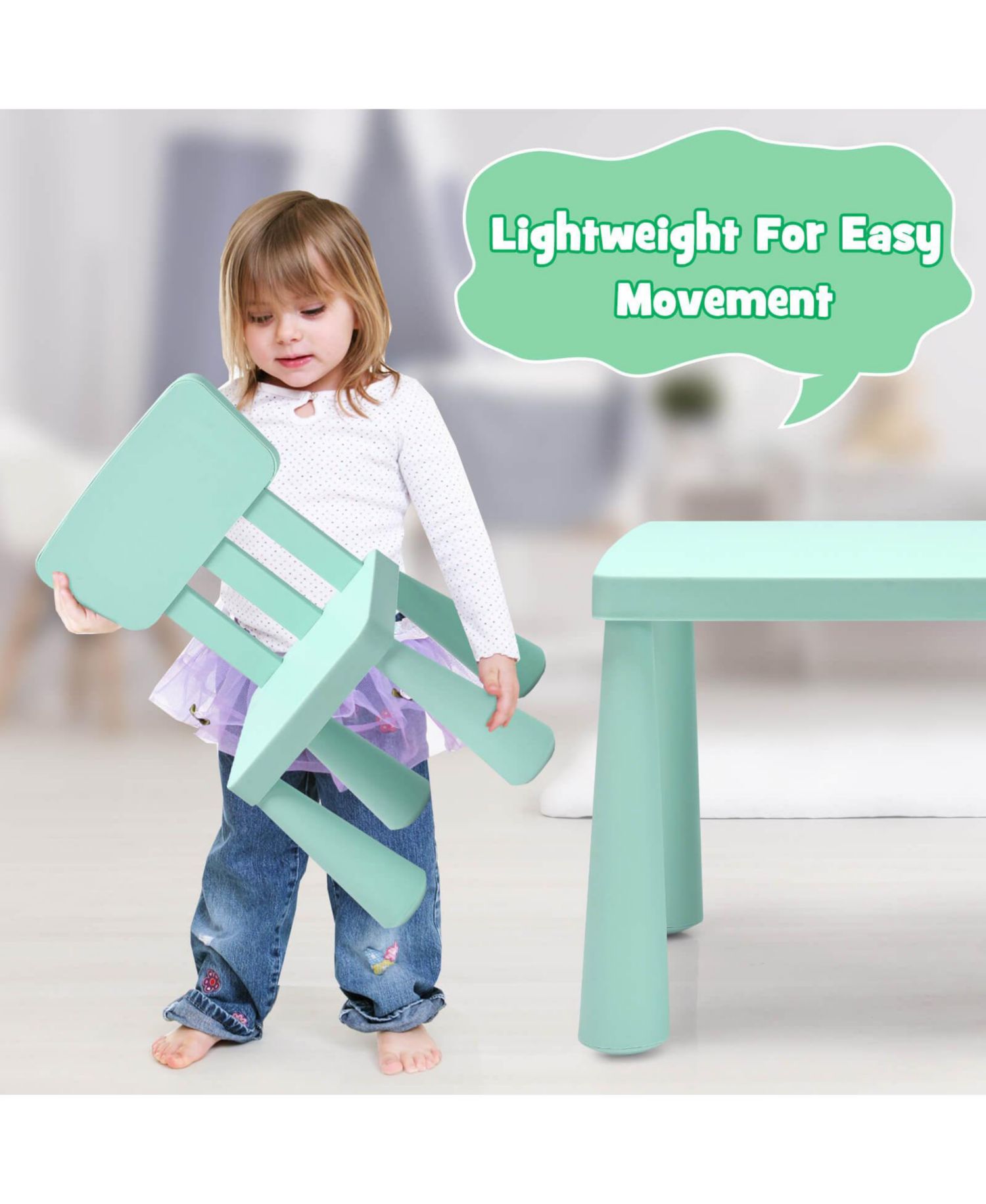 Kids Activity Table and 2-Chair Set, 3 Pieces