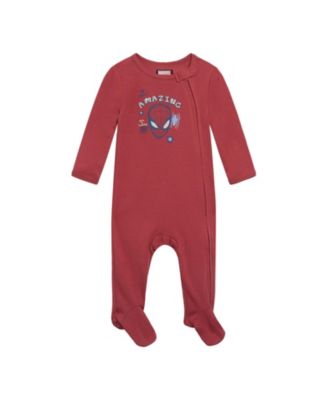Baby Boys Marvel 2 Pack Zip Up Sleep N' Play Coveralls