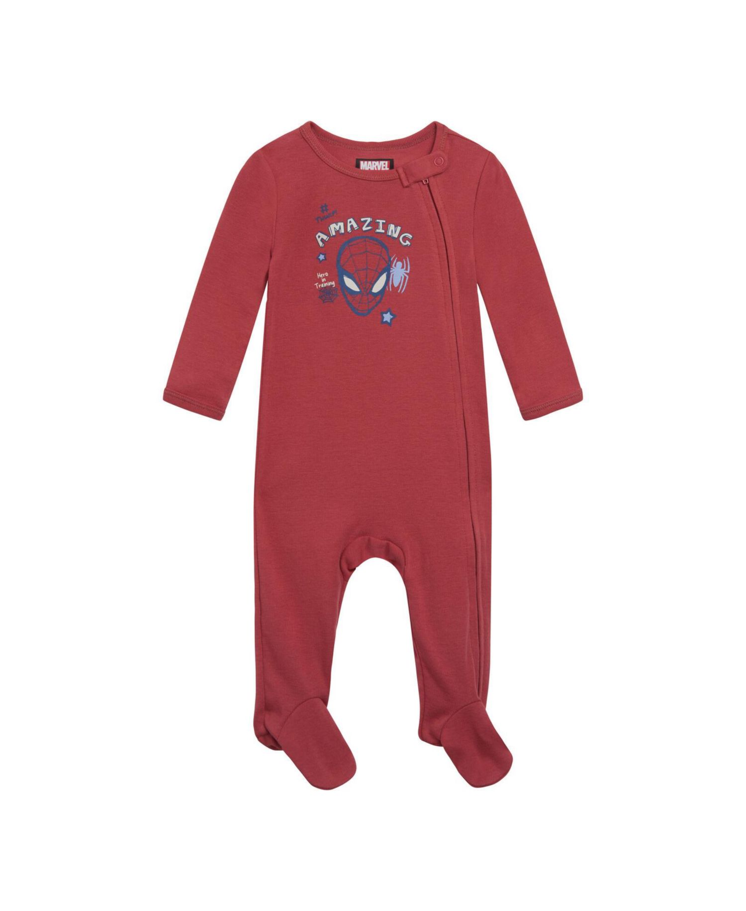 Baby Boys Marvel 2 Pack Zip Up Sleep N' Play Coveralls