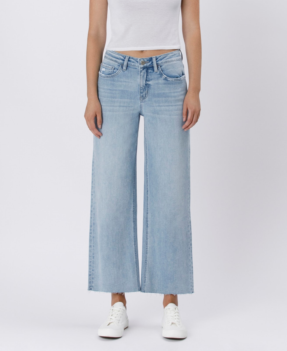 Women's High Rise Wide Leg Jeans - Ben rinnes blue