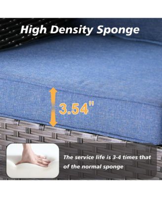 2-Piece Outdoor  Patio Furniture Set with High Back Chairs, All Weather Wicker Conversation Set for Garden and Backyard