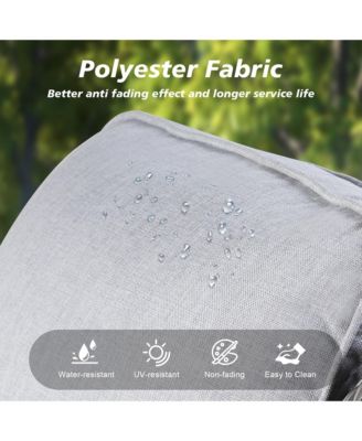 2-Piece Outdoor  Patio Furniture Set with High Back Chairs, All Weather Wicker Conversation Set for Garden and Backyard