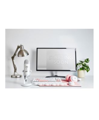 Blue Microphone Yeti USB Microphone (White Mist) with Webcam and 4-Port USB Hub