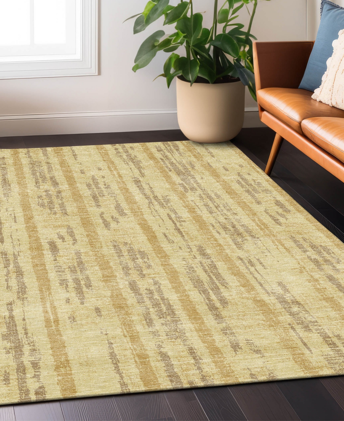 Addison Chantille Acn892 8'x10' Area Rug In Gold