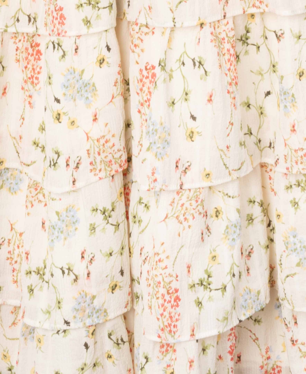 Shop Rare Editions Little And Toddler Girls 2-piece Textured Floral Maxi Dress With Bag Set In Cream