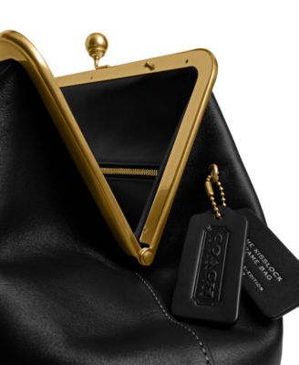 Kisslock Medium Leather Frame Bag 