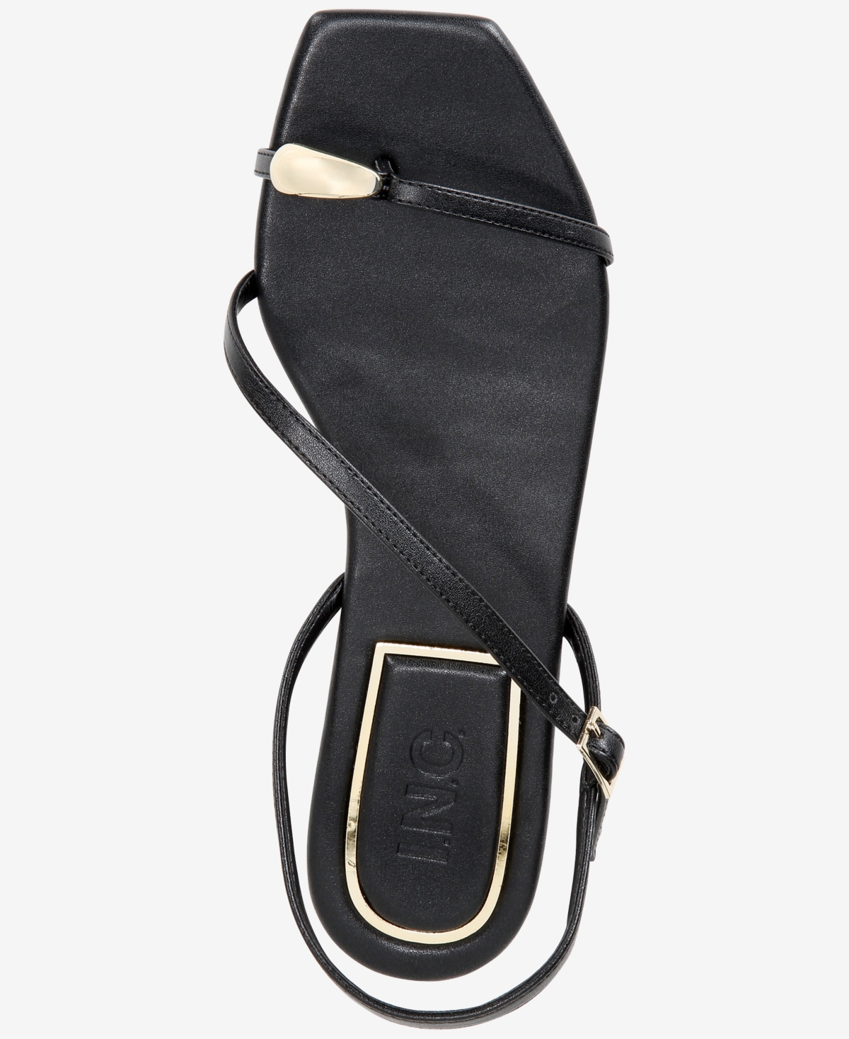 Shop Inc International Concepts Women's Zinaa Flat Sandals, Exclusively At Macy's In Black Smooth