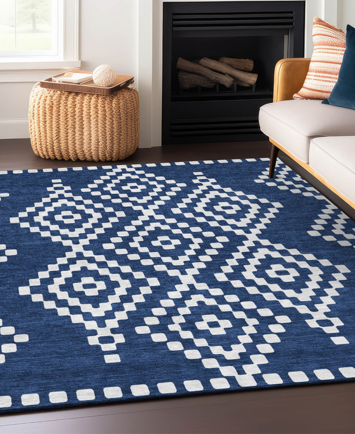 Addison Chantille Acn891 8'x10' Area Rug In Navy