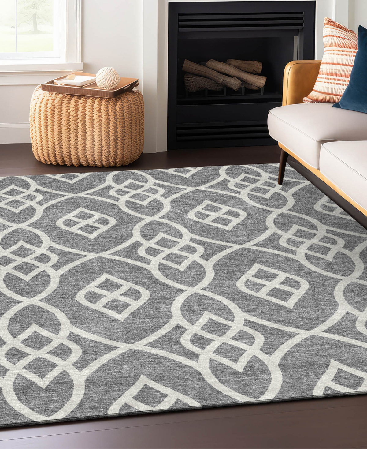 Addison Chantille Acn884 9'x12' Area Rug In Gray
