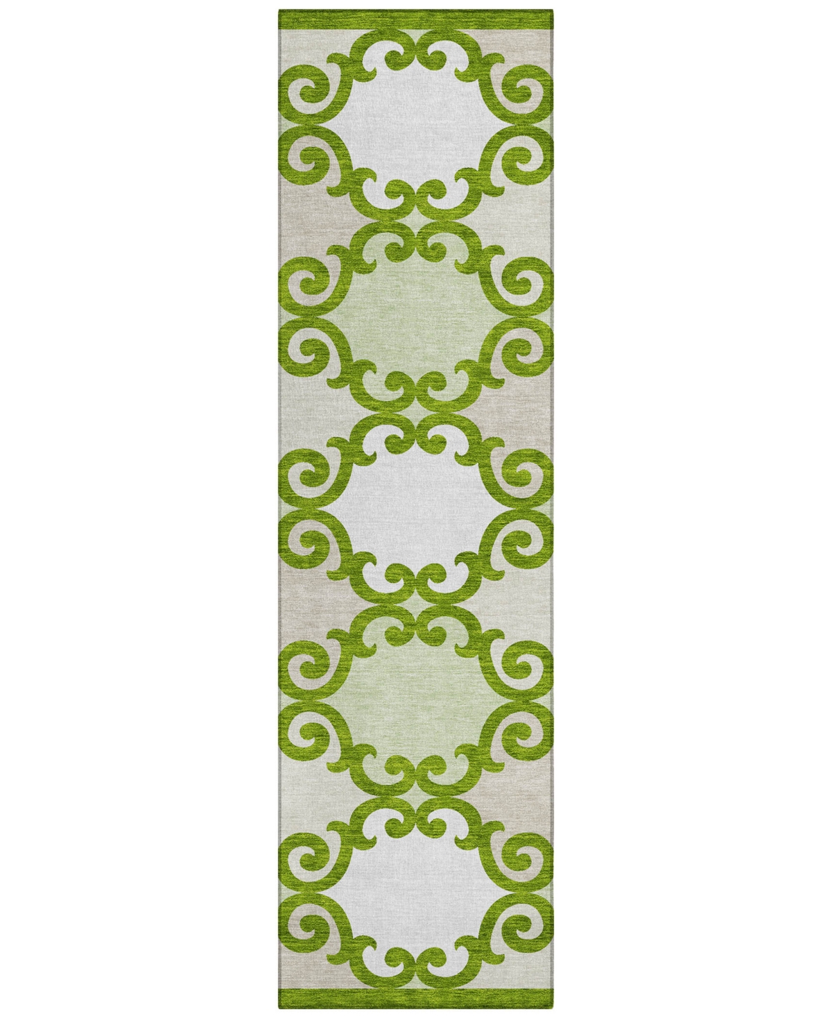 Addison Chantille Acn883 2'3"x7'6" Runner Area Rug In Lime