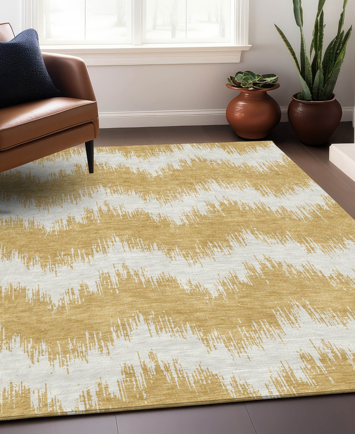 Addison Chantille Acn880 8'x10' Area Rug In Gold