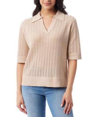 Gloria Vanderbilt - Women's Peggy Pointelle-Knit Polo Sweater