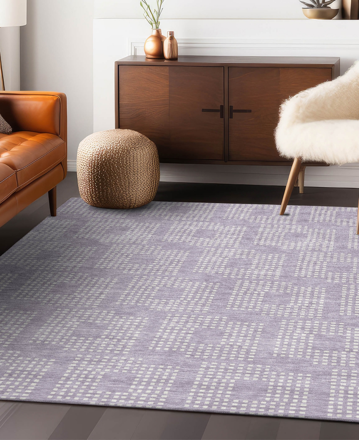 Addison Chantille Acn890 8'x10' Area Rug In Lavender