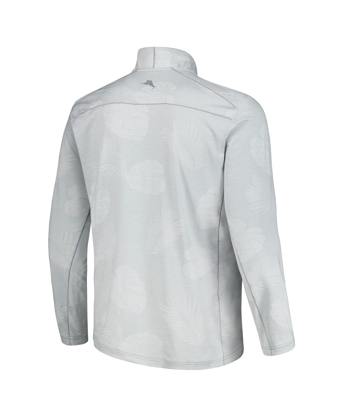 Tommy Bahama Men's Gray Philadelphia Eagles Delray Frond Islandzone Half-zip Sweatshirt In Gray