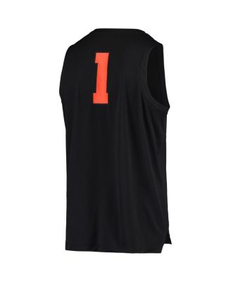 Men's #1 Black Oregon State Beavers Replica Basketball Jersey