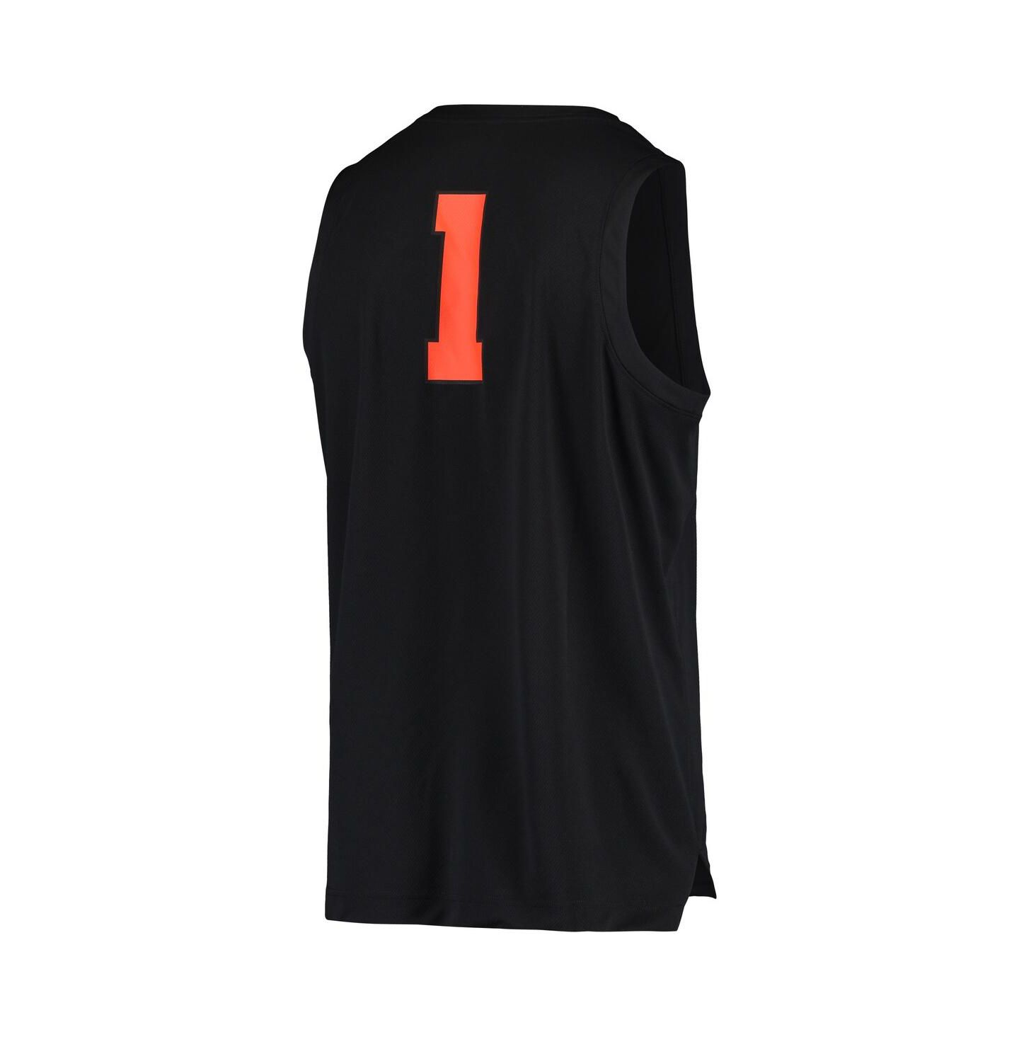 Мужской топ Nike #1 Black Oregon State Beavers Replica Basketball Jersey — фото 5