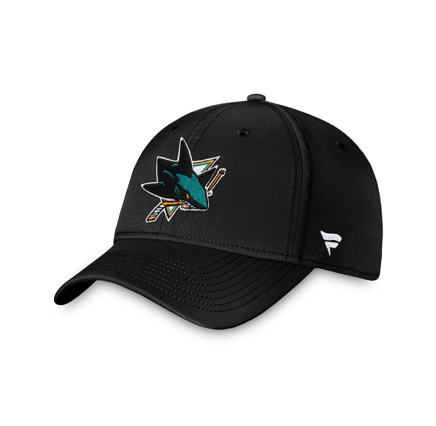 Men's Black San Jose Sharks Core Primary Logo Flex Hat