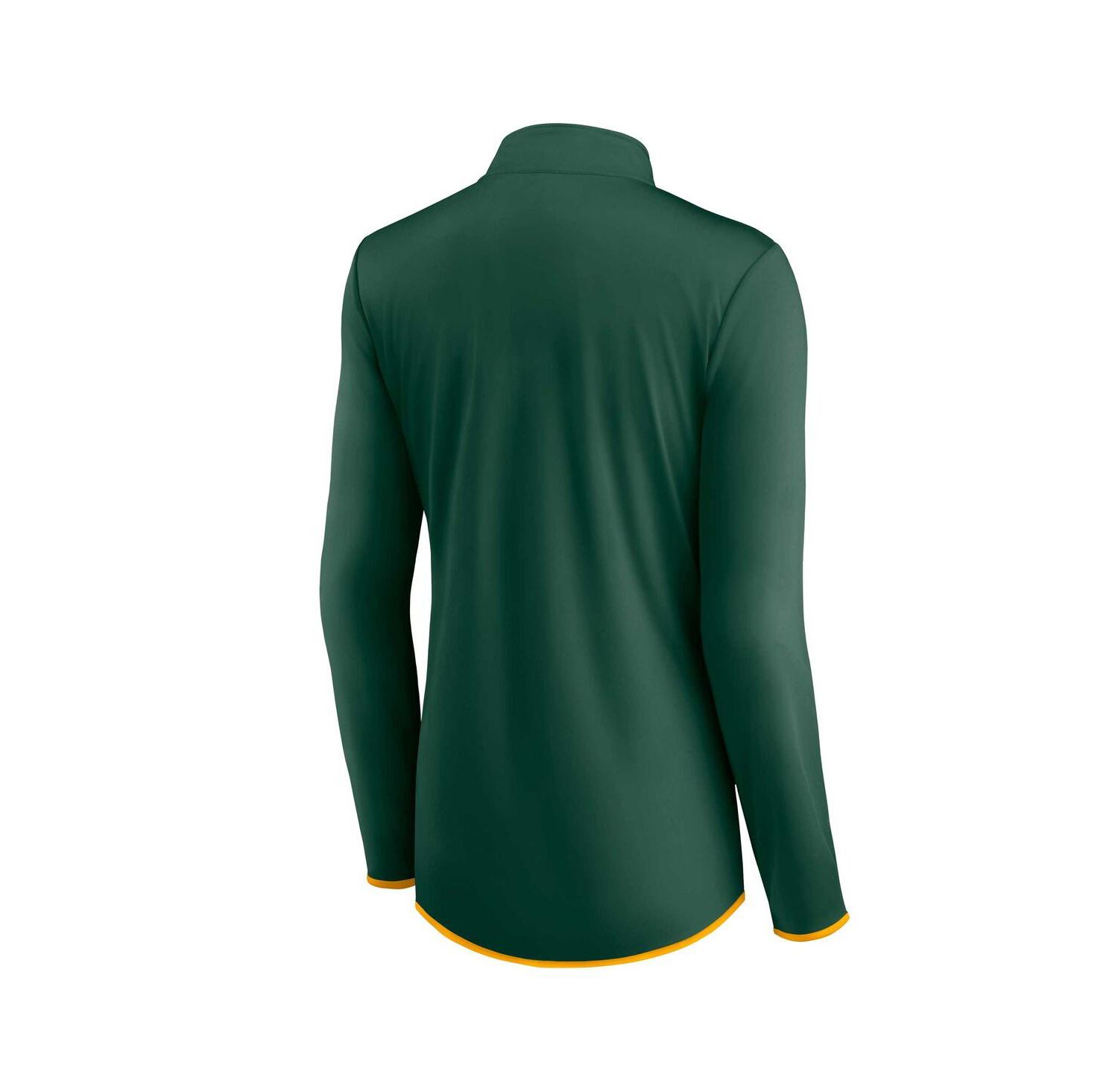 Women's Green Oakland Athletics Corner Quarter-Zip Top