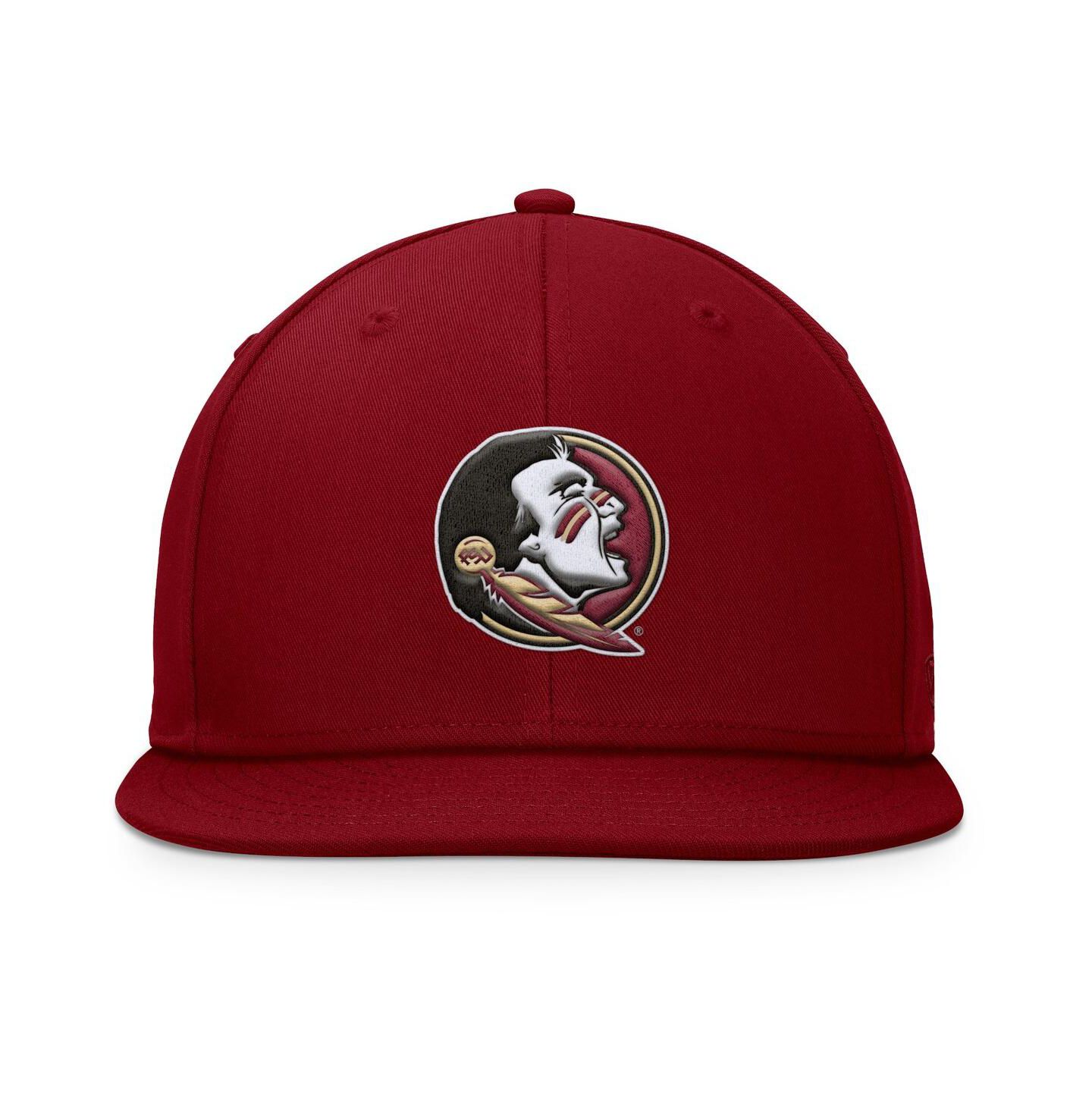 Мужская кепка Top of the World Garnet Florida State Seminoles Fundamental Snapback Hat — фото 2