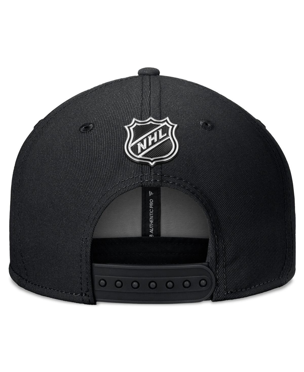 Fanatics Men's Black Carolina Hurricanes Authentic Pro Training Camp Snapback Hat In Black
