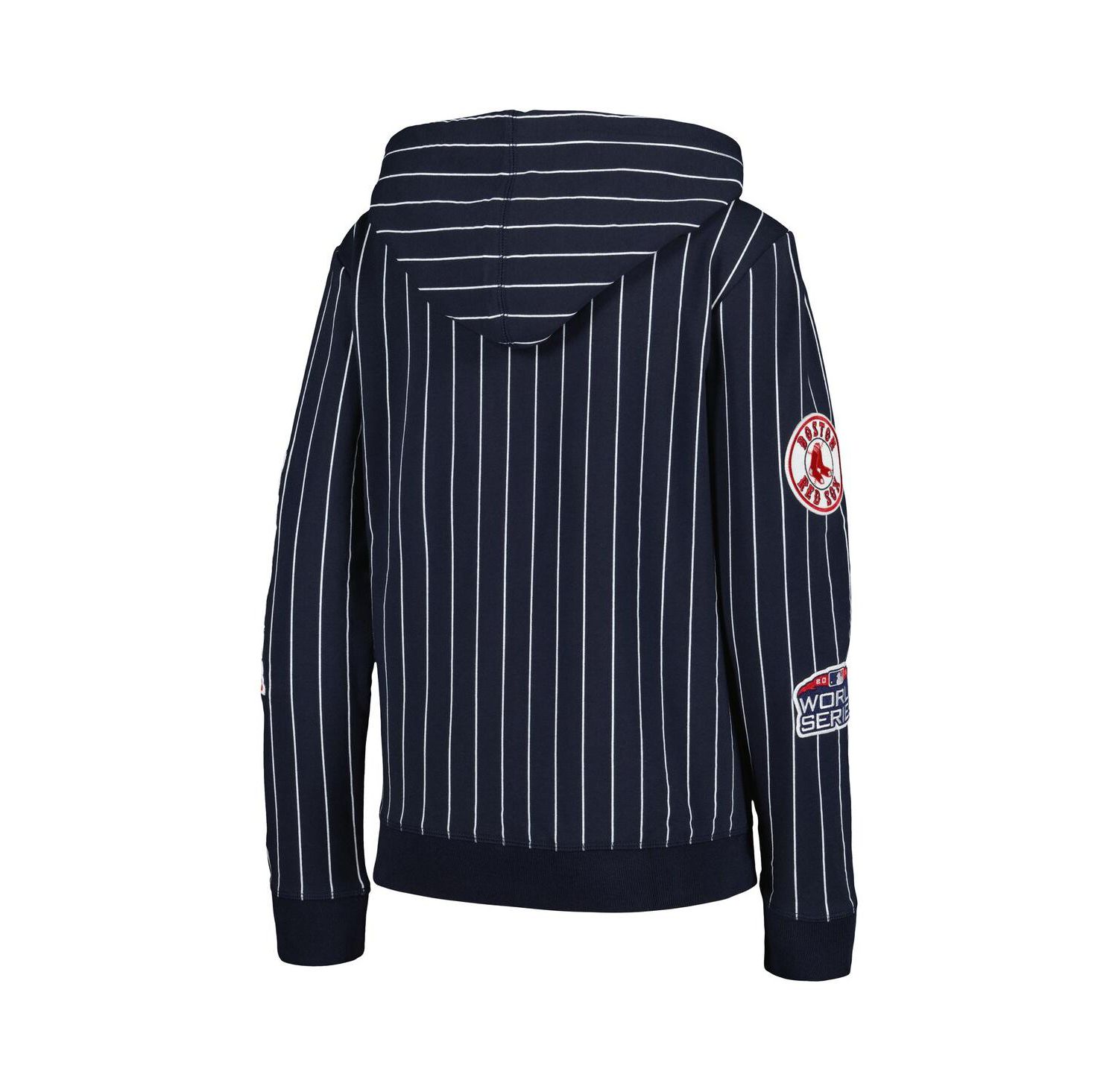 Women's Navy Boston Red Sox Pinstripe Tri-Blend Full-Zip Jacket