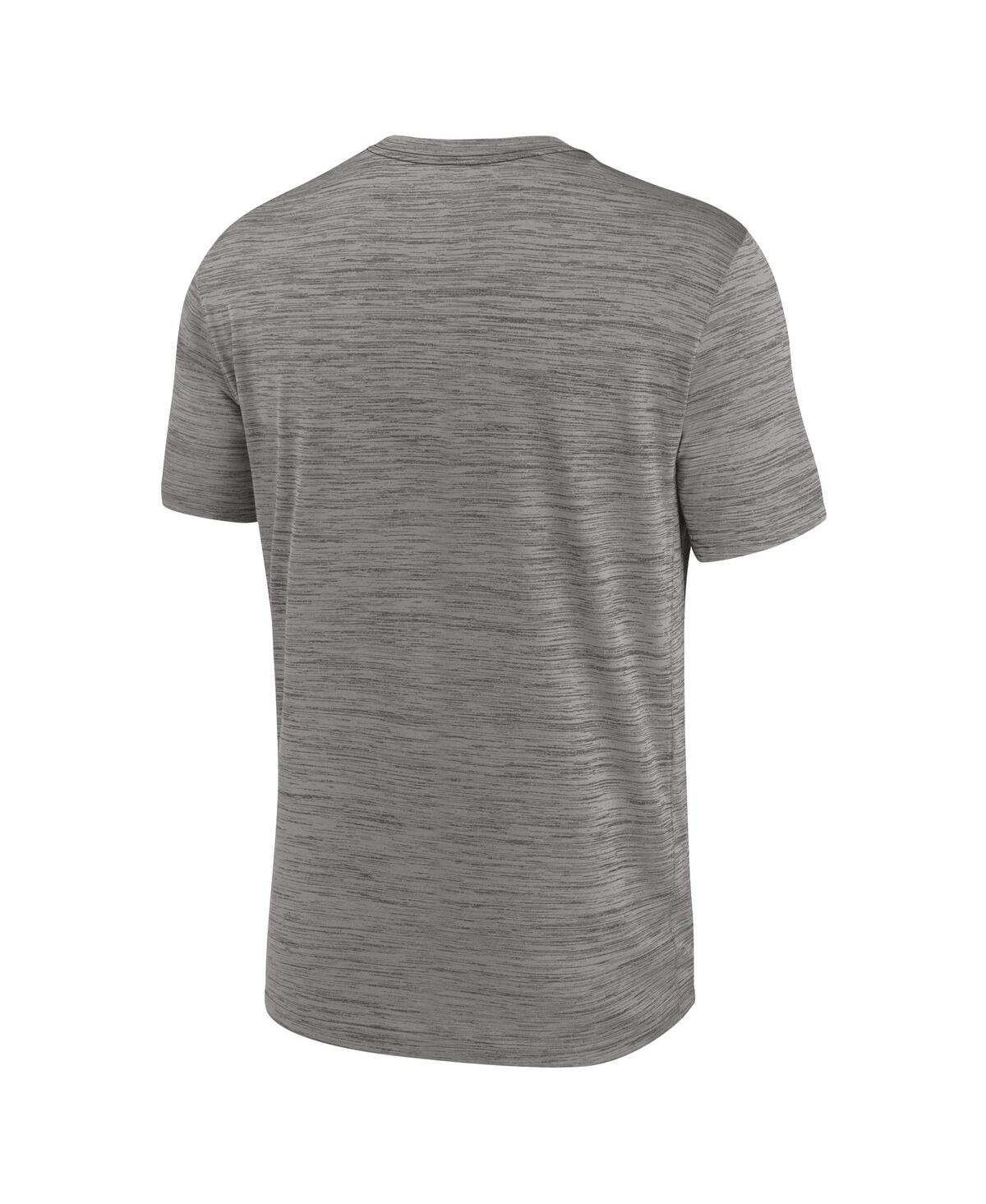 Jordan Men's Heather Gray Michigan Wolverines 2024 Sideline Velocity Performance Long Sleeve T-shirt In Heather Gray