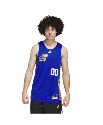 Men's 00 Royal/Red Kansas Jayhawks Black History Month Basketball Jersey