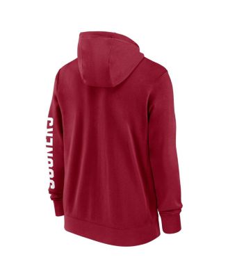 Men's Crimson Oklahoma Sooners Primetime Primary Mascot Full-Zip Hoodie