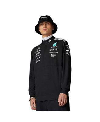 adidas - Men's Black Mercedes-AMG Petronas F1 Team Team Wear Quarter-Zip Pullover Sweatshirt