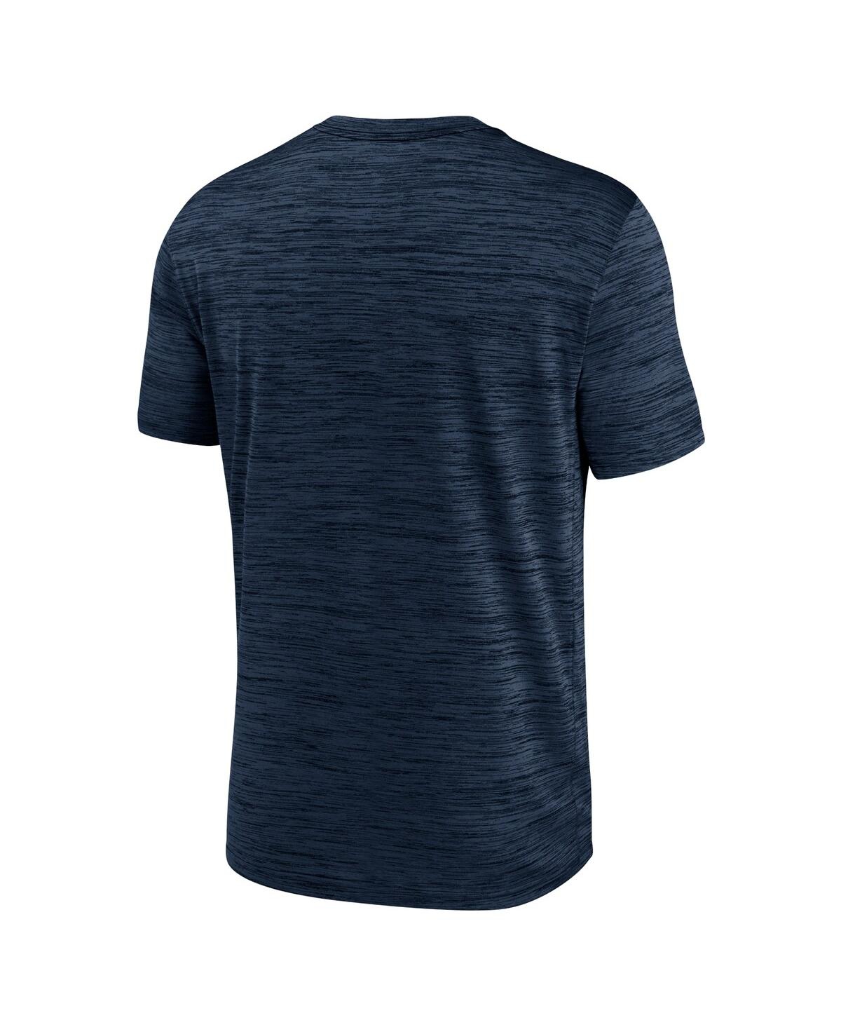 Jordan Michigan Wolverines Campus Center Block Velocity Nike Men's Dri-fit College T-shirt In Blue