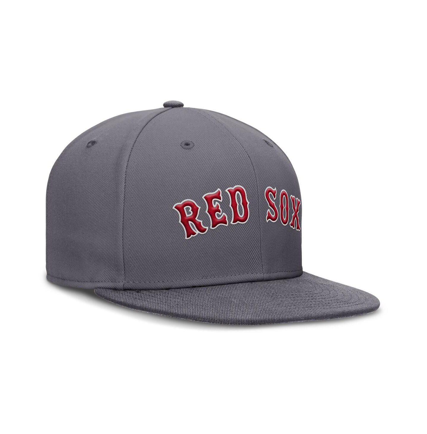 Мужская кепка Nike Gray Boston Red Sox Performance True Fitted Hat — фото 3