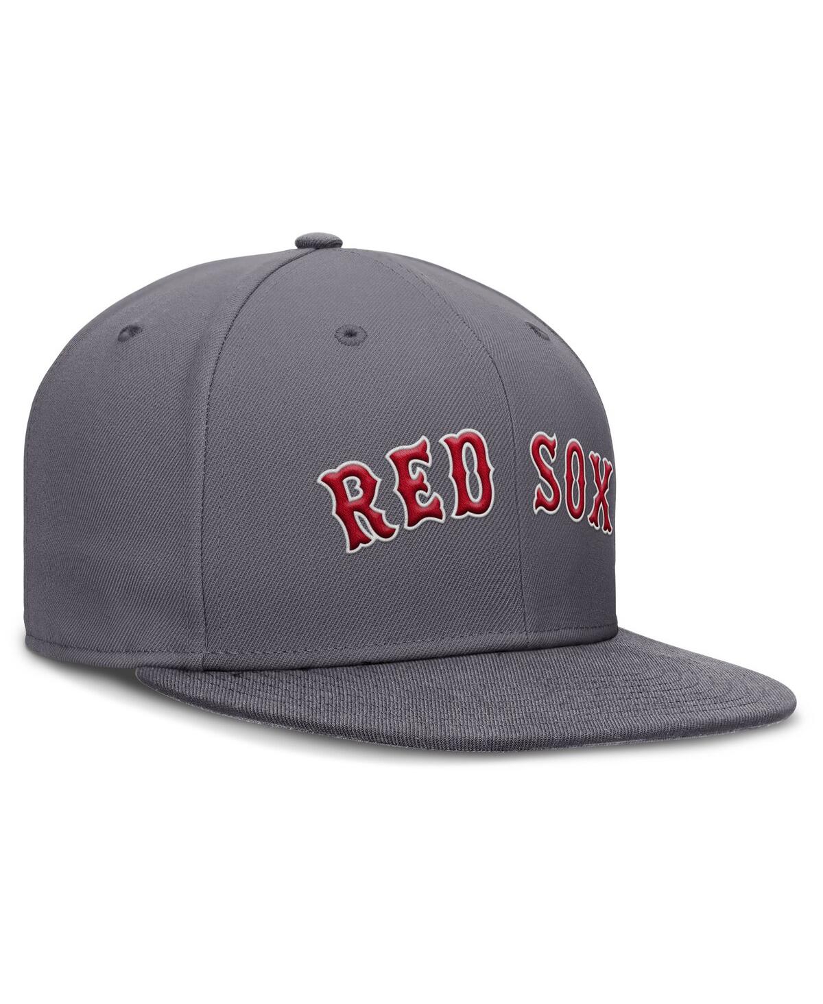 Nike Boston Red Sox Swoosh  Men's Dri-fit Mlb Hat In Gray
