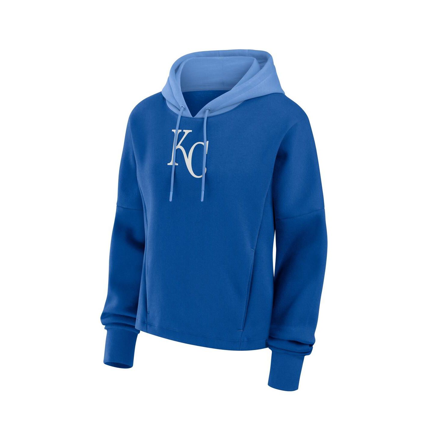 Женское худи Fanatics Royal Kansas City Royals Oversized High Hip Legacy Fleece Pullover — фото 2