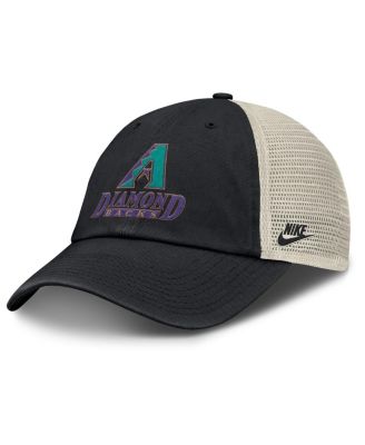 Nike - Men's Black/Natural Arizona Diamondbacks Cooperstown Collection Club Trucker Adjustable Hat
