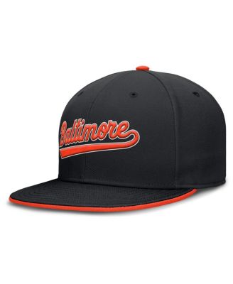 Men's Black Baltimore Orioles True Performance Fitted Hat