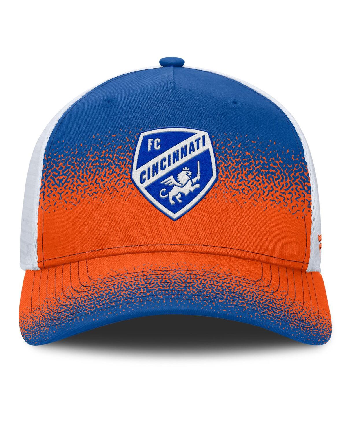 Fanatics Men's Blue Fc Cincinnati Libero Trucker Adjustable Hat In Blue