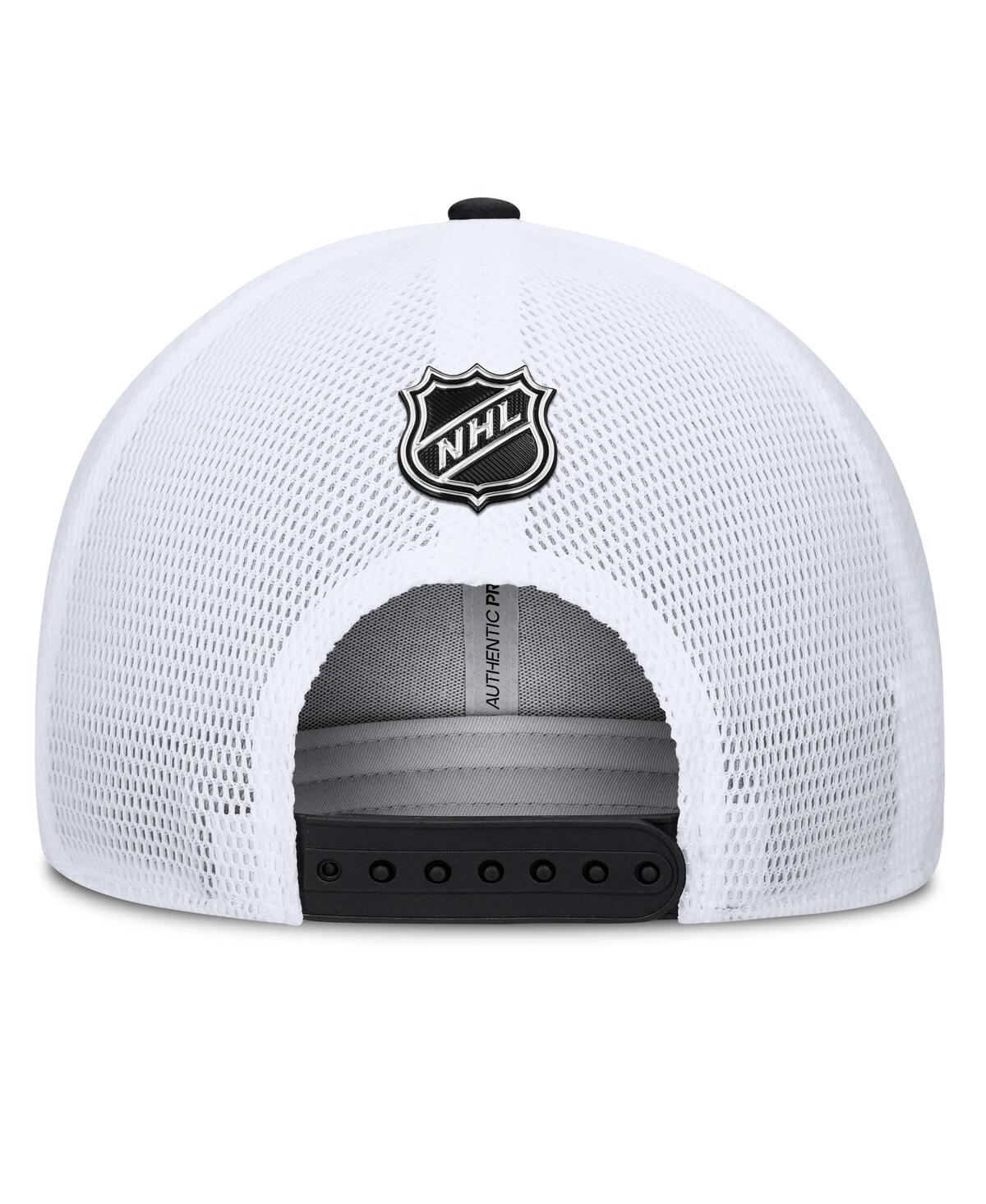 Fanatics Men's Black/silver Los Angeles Kings Authentic Pro A-frame Rink Adjustable Hat In Black,silver
