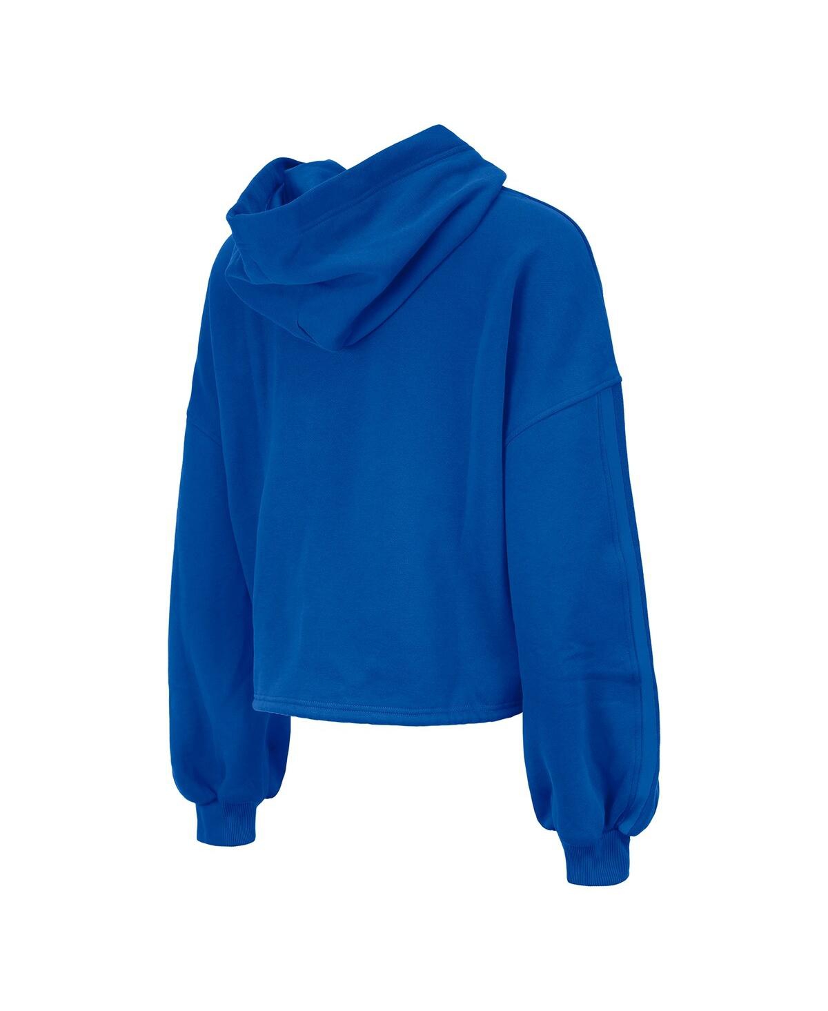 NEW ERA WOMEN'S BLUE SACRAMENTO KINGS 2024/25 CITY EDITION CROPPED PULLOVER HOODIE 