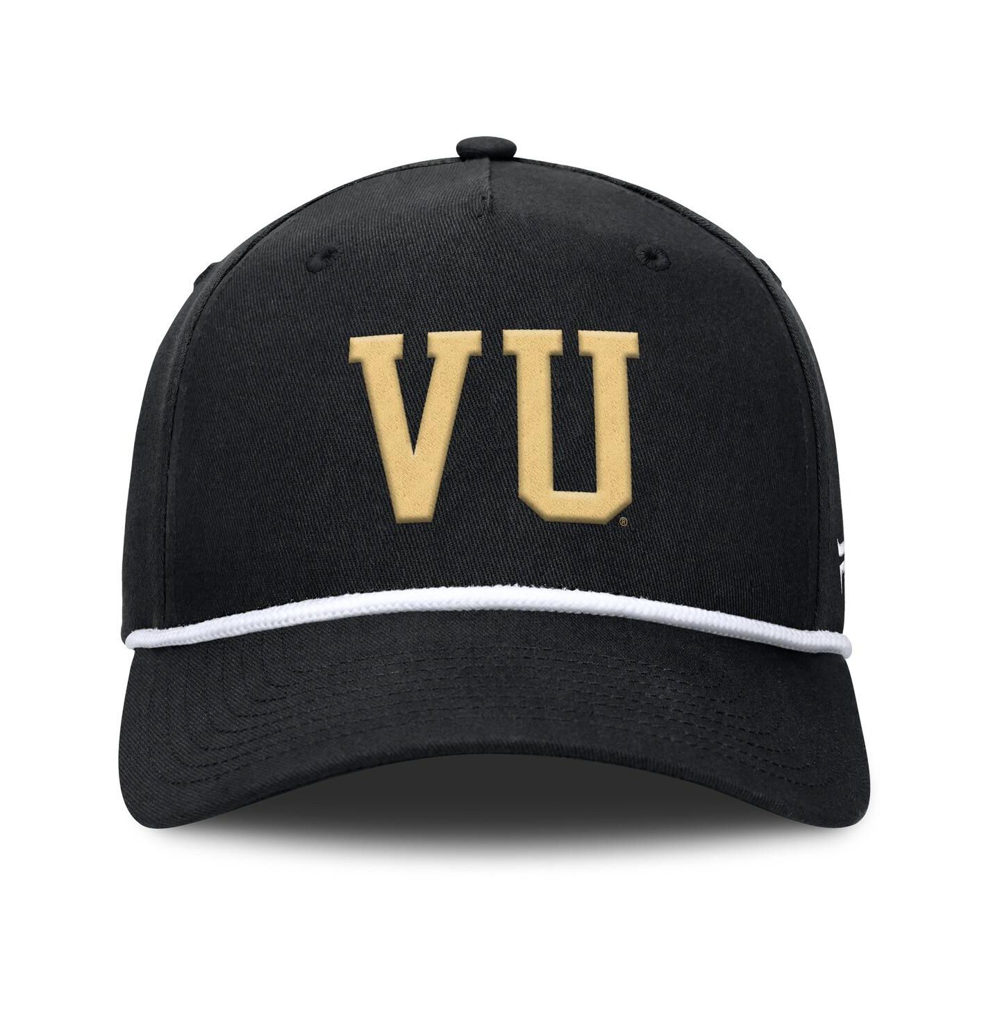 Мужская кепка Fanatics Black Vanderbilt Commodores Foul Ball Rope Adjustable Hat — фото 2