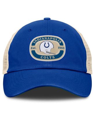Men's Royal Indianapolis Colts Team Patch Adjustable Hat