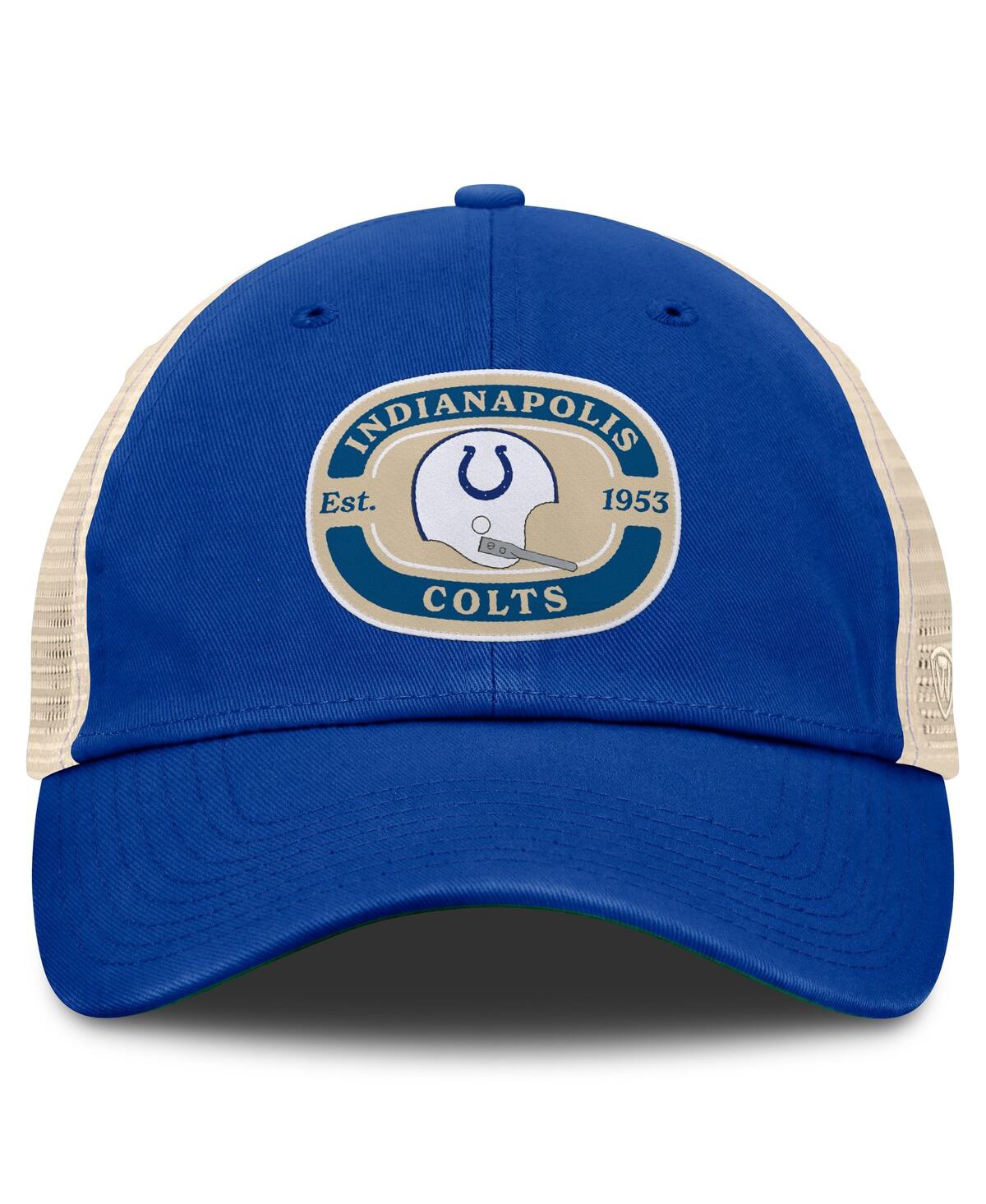 Top Of The World Men's Royal Indianapolis Colts Team Patch Adjustable Hat In Royal