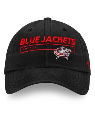 Men's Black Columbus Blue Jackets Authentic Pro Rink side Fundamental Adjustable Hat