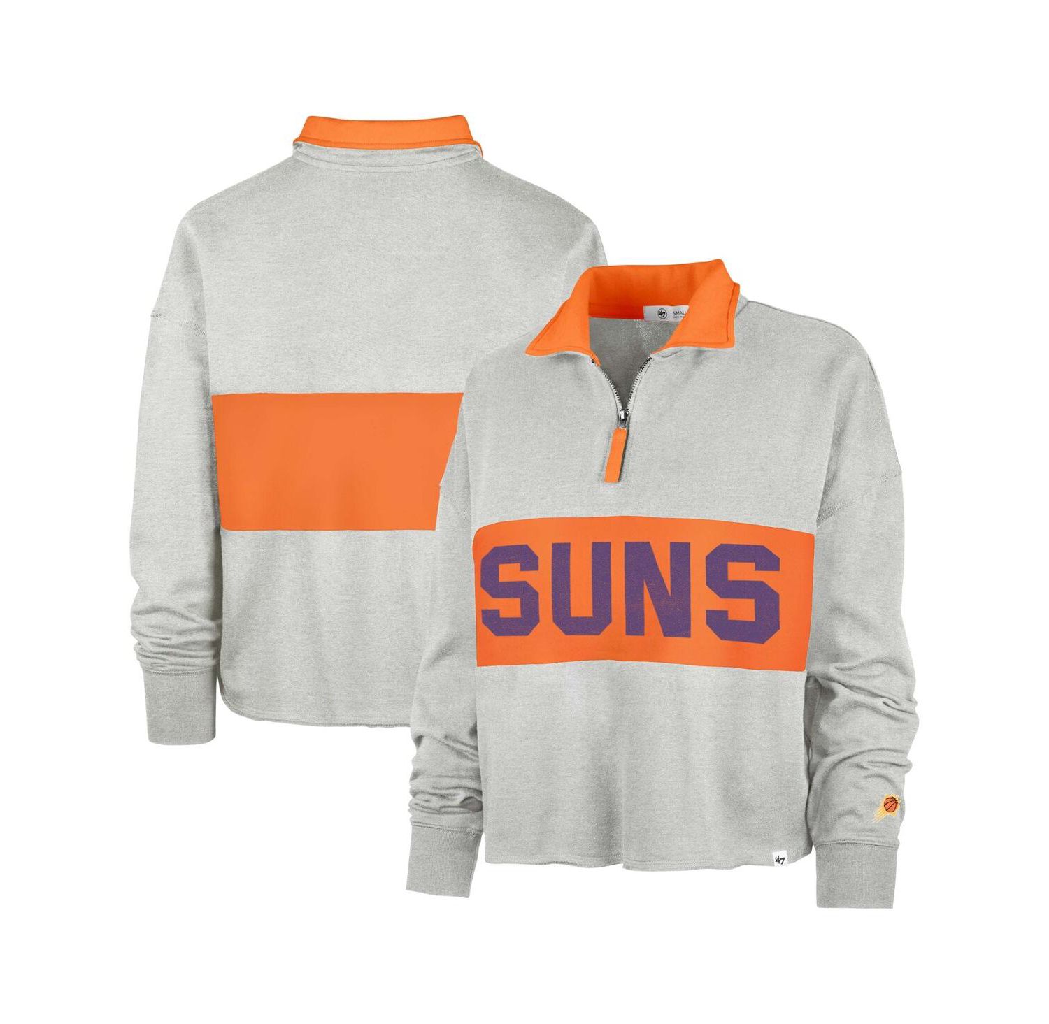 Women's Heather Gray Phoenix Suns Breakthrough Remi Quarter-Zip Jacket
