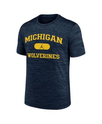 Men's Navy Michigan Wolverines Velocity Mascot Performance T-Shirt