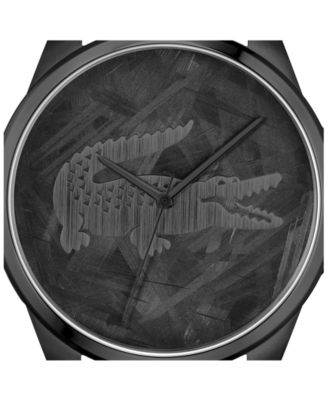 Men's Le Croc Ionic Plated Black Steel Bracelet Watch, 43mm