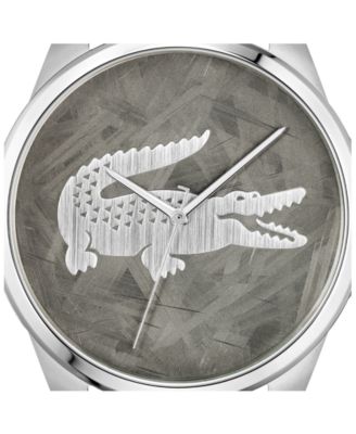 Men's Le Croc Silver Tone Stainless Steel Bracelet Watch, 43mm