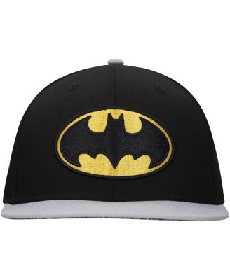 Men's and Women's Black Batman Comic Undervisor Snapback Hat